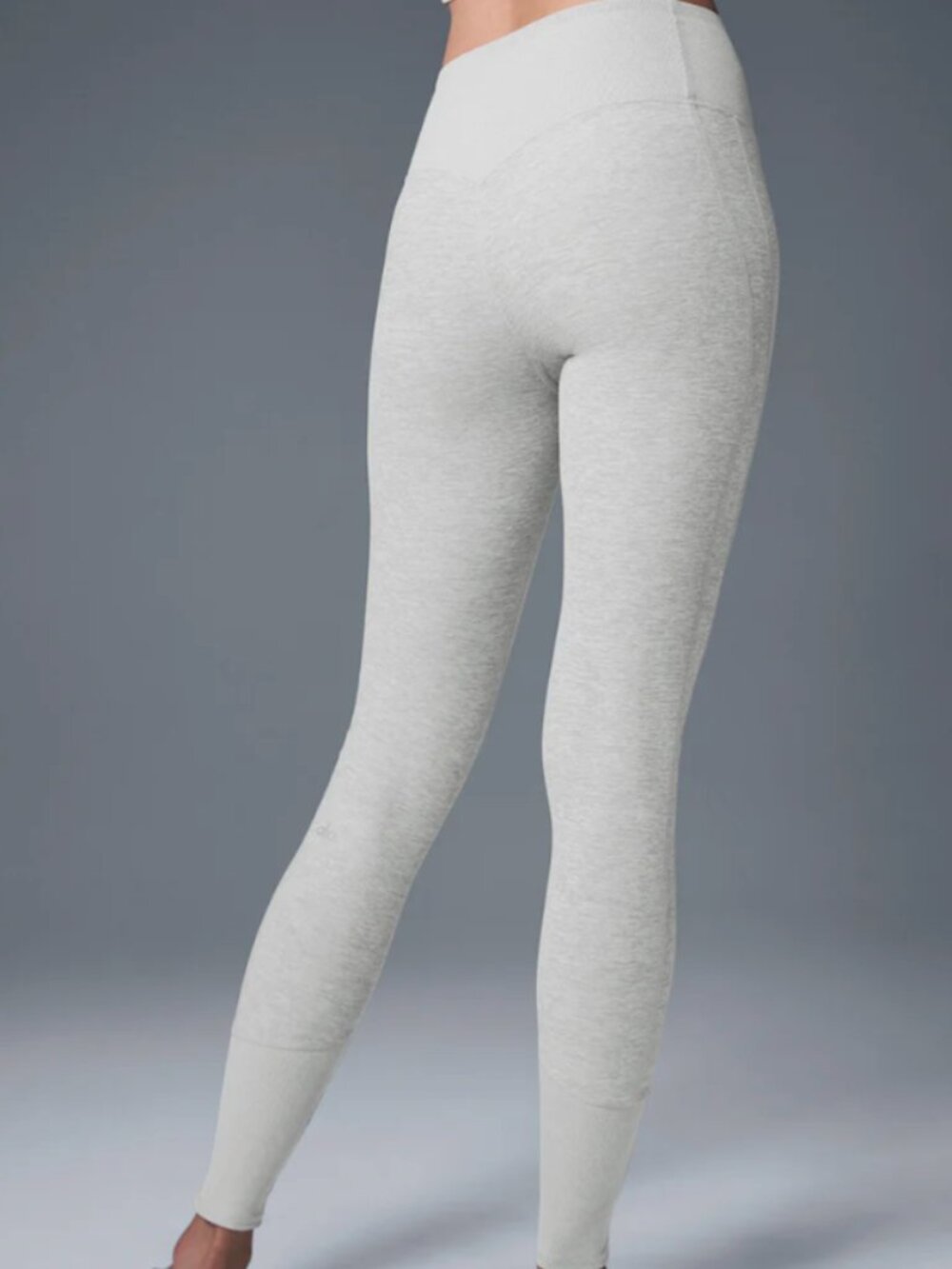 Alo Yoga High Waisted Alosoft Lounge Leggings Athletic Heather Gray - Picture 3 of 7